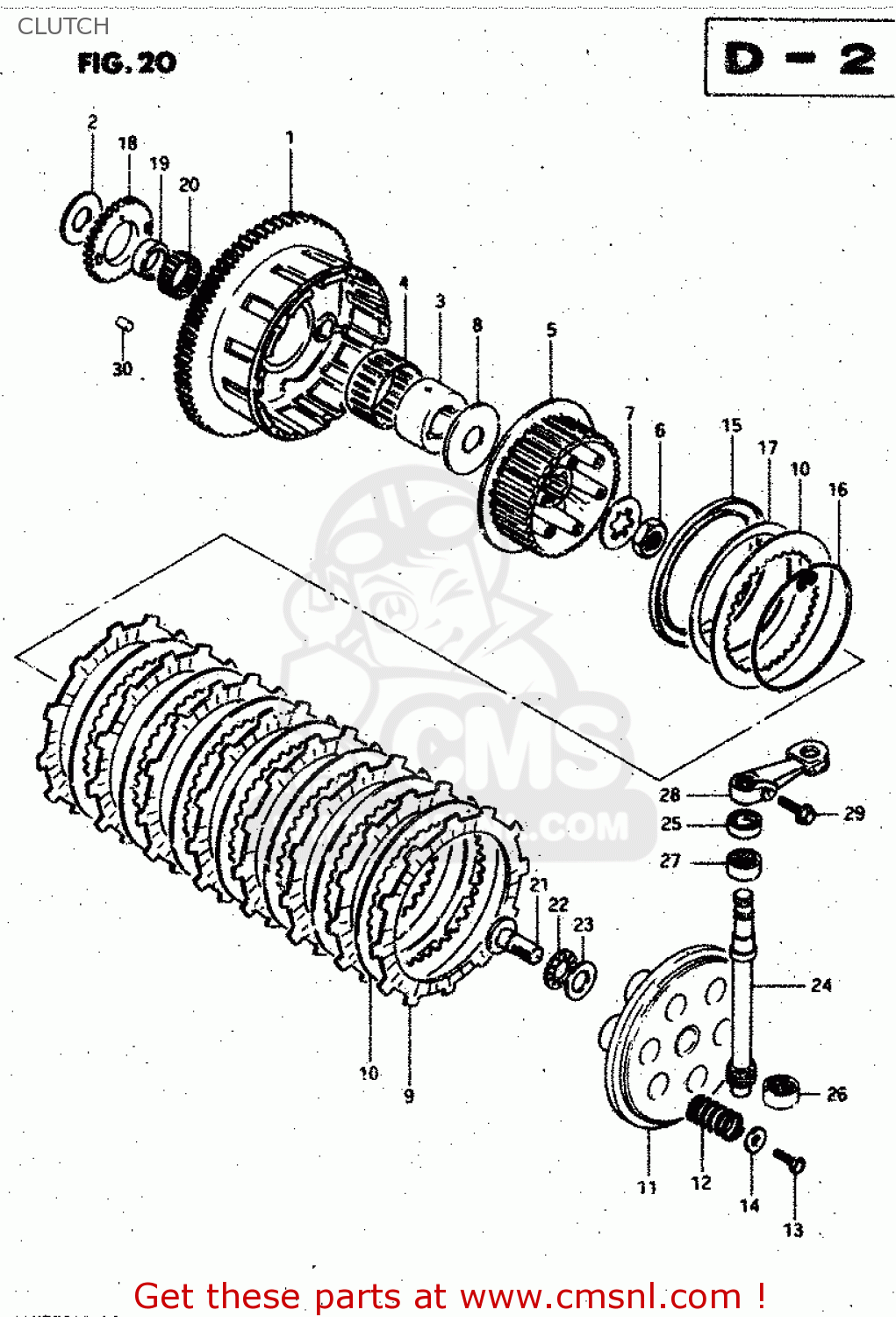 CLUTCH GSX750S 1983 (D) (E01 E02 E04 E06 E18 E21 E22 E24 E25 E30 34 39)