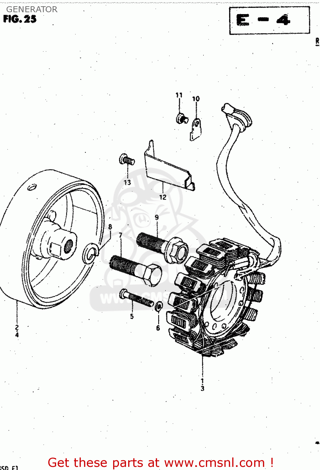 GENERATOR GSX750S 1983 (D) (E01 E02 E04 E06 E18 E21 E22 E24 E25 E30 34 39)