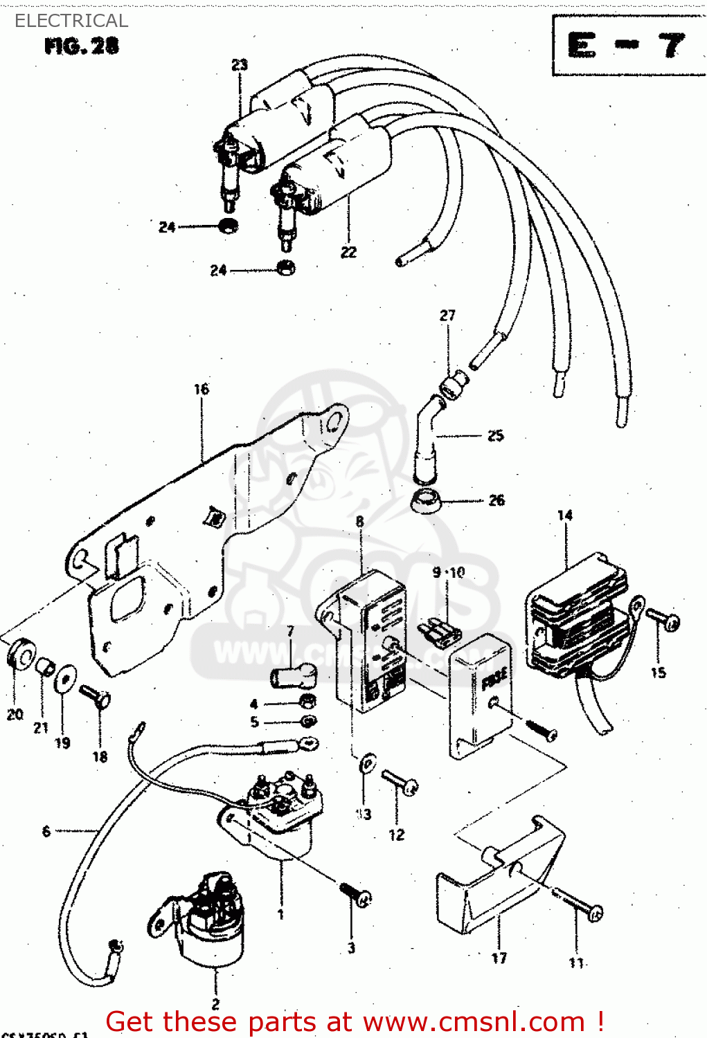 ELECTRICAL GSX750S 1983 (D) (E01 E02 E04 E06 E18 E21 E22 E24 E25 E30 34 39)