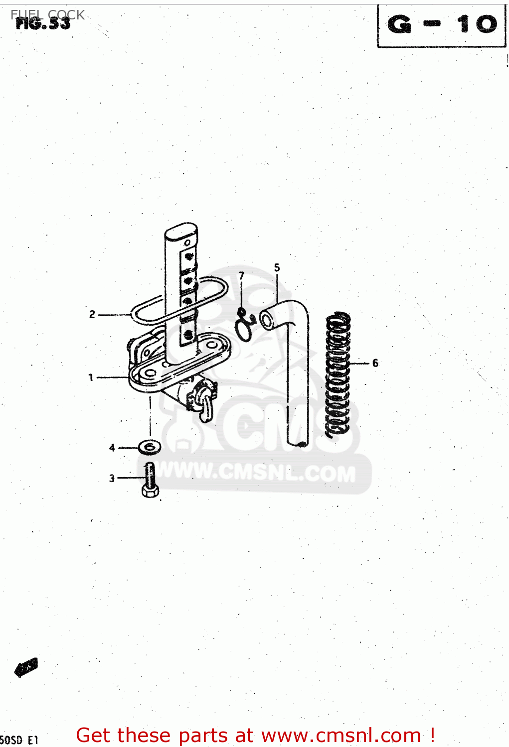 FUEL COCK GSX750S 1983 (D) (E01 E02 E04 E06 E18 E21 E22 E24 E25 E30 34 39)