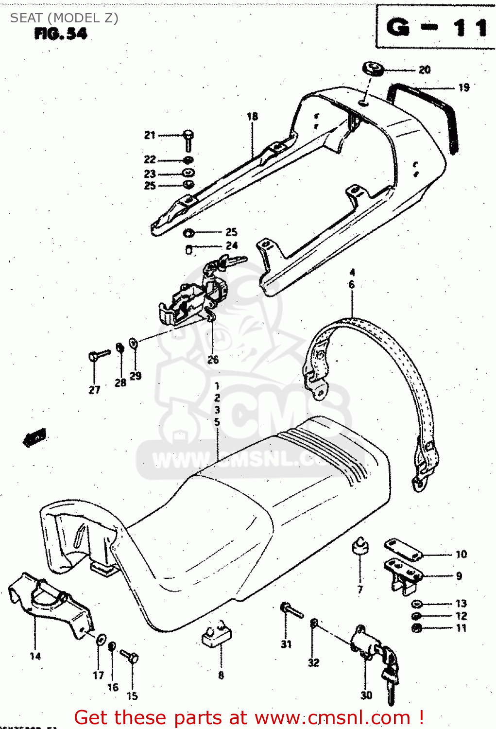 SEAT (MODEL Z) GSX750S 1983 (D) (E01 E02 E04 E06 E18 E21 E22 E24 E25 E30 34 39)