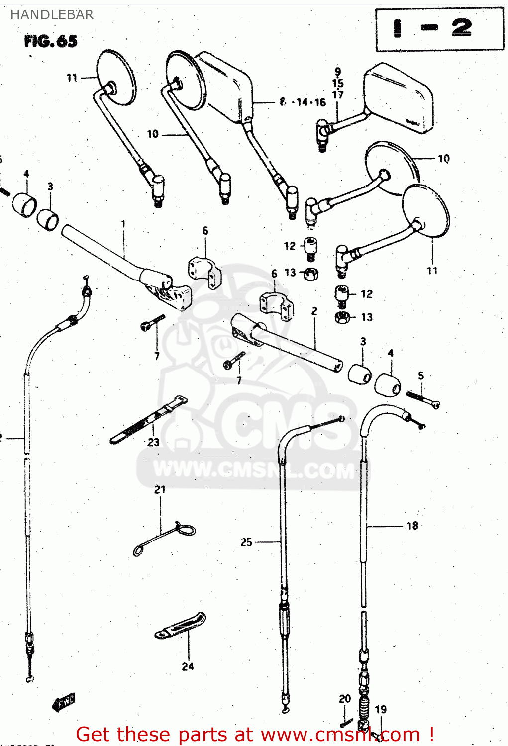 HANDLEBAR GSX750S 1983 (D) (E01 E02 E04 E06 E18 E21 E22 E24 E25 E30 34 39)