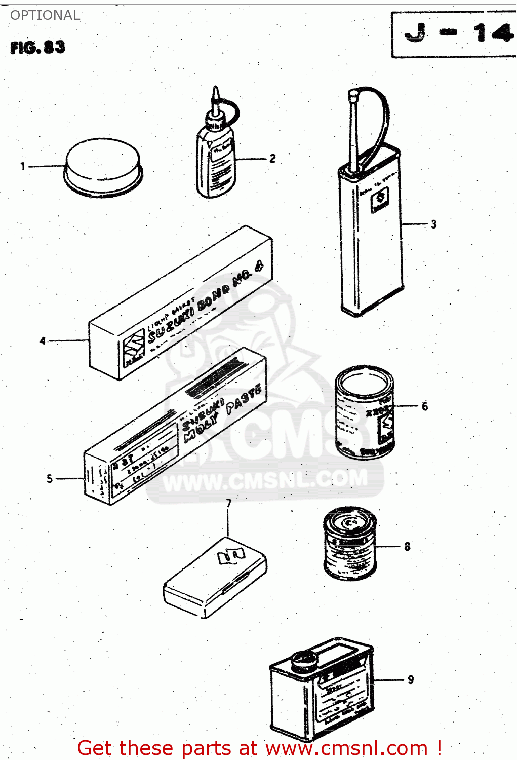 OPTIONAL GSX750S 1983 (D) (E01 E02 E04 E06 E18 E21 E22 E24 E25 E30 34 39)