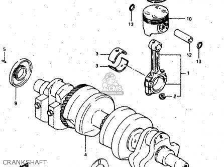 CRANKSHAFT - GSX750S 1983 (D) (E01 E02 E04 E06 E18 E21 E22 E24 E25 E30 34 39)
