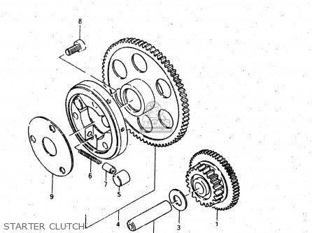 STARTER CLUTCH - GSX750S 1983 (D) (E01 E02 E04 E06 E18 E21 E22 E24 E25 E30 34 39)