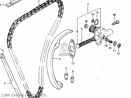 CAM CHAIN (MODEL D) - GSX750S 1983 (D) (E01 E02 E04 E06 E18 E21 E22 E24 E25 E30 34 39)