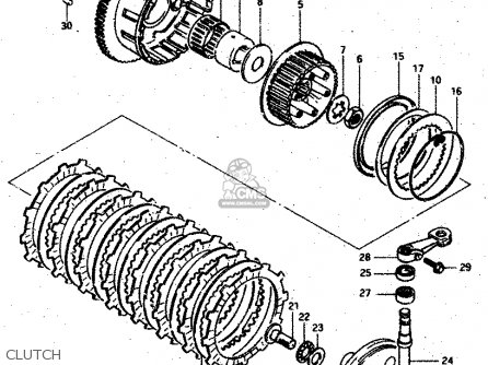 CLUTCH - GSX750S 1983 (D) (E01 E02 E04 E06 E18 E21 E22 E24 E25 E30 34 39)