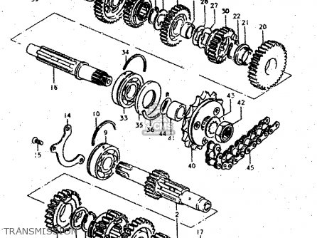 TRANSMISSION - GSX750S 1983 (D) (E01 E02 E04 E06 E18 E21 E22 E24 E25 E30 34 39)