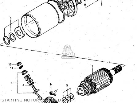 STARTING MOTOR (MODEL D) - GSX750S 1983 (D) (E01 E02 E04 E06 E18 E21 E22 E24 E25 E30 34 39)