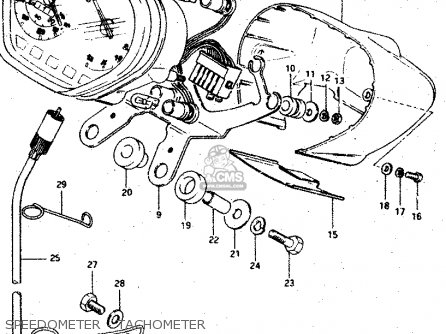 SPEEDOMETER - TACHOMETER - GSX750S 1983 (D) (E01 E02 E04 E06 E18 E21 E22 E24 E25 E30 34 39)