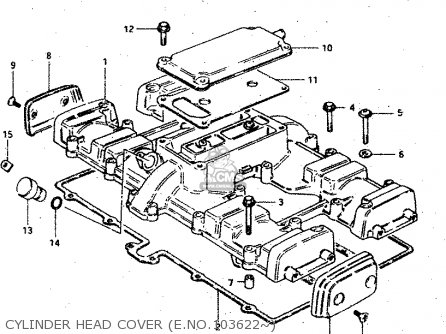 CYLINDER HEAD COVER (E.NO.103622~) - GSX750S 1983 (D) (E01 E02 E04 E06 E18 E21 E22 E24 E25 E30 34 39)