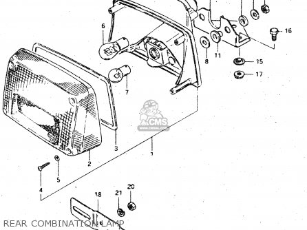 REAR COMBINATION LAMP - GSX750S 1983 (D) (E01 E02 E04 E06 E18 E21 E22 E24 E25 E30 34 39)
