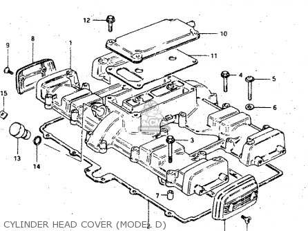 CYLINDER HEAD COVER (MODEL D) - GSX750S 1983 (D) (E01 E02 E04 E06 E18 E21 E22 E24 E25 E30 34 39)