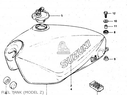 FUEL TANK (MODEL Z) - GSX750S 1983 (D) (E01 E02 E04 E06 E18 E21 E22 E24 E25 E30 34 39)