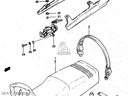 SEAT (MODEL D) - GSX750S 1983 (D) (E01 E02 E04 E06 E18 E21 E22 E24 E25 E30 34 39)