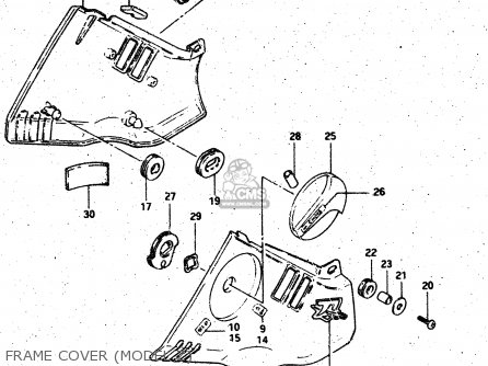 FRAME COVER (MODEL Z) - GSX750S 1983 (D) (E01 E02 E04 E06 E18 E21 E22 E24 E25 E30 34 39)