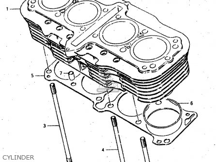 CYLINDER - GSX750S 1983 (D) (E01 E02 E04 E06 E18 E21 E22 E24 E25 E30 34 39)