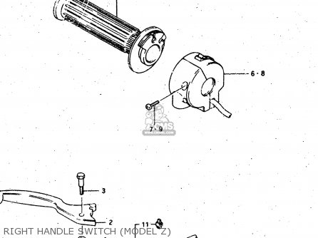 RIGHT HANDLE SWITCH (MODEL Z) - GSX750S 1983 (D) (E01 E02 E04 E06 E18 E21 E22 E24 E25 E30 34 39)