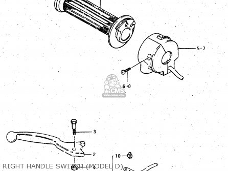 RIGHT HANDLE SWITCH (MODEL D) - GSX750S 1983 (D) (E01 E02 E04 E06 E18 E21 E22 E24 E25 E30 34 39)