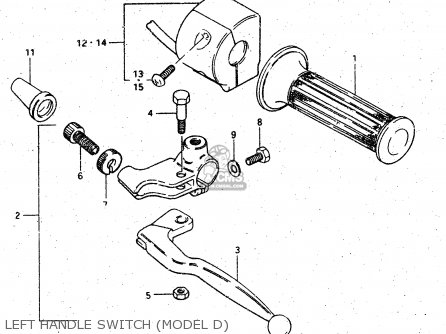 LEFT HANDLE SWITCH (MODEL D) - GSX750S 1983 (D) (E01 E02 E04 E06 E18 E21 E22 E24 E25 E30 34 39)