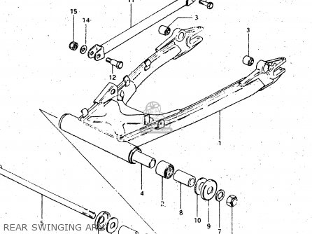 REAR SWINGING ARM - GSX750S 1983 (D) (E01 E02 E04 E06 E18 E21 E22 E24 E25 E30 34 39)