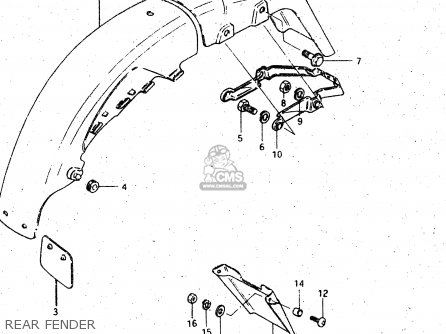 REAR FENDER - GSX750S 1983 (D) (E01 E02 E04 E06 E18 E21 E22 E24 E25 E30 34 39)