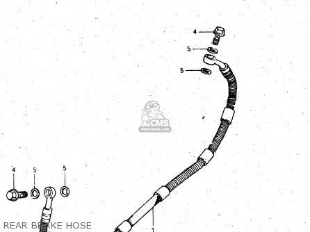 REAR BRAKE HOSE - GSX750S 1983 (D) (E01 E02 E04 E06 E18 E21 E22 E24 E25 E30 34 39)