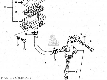 MASTER CYLINDER - GSX750S 1983 (D) (E01 E02 E04 E06 E18 E21 E22 E24 E25 E30 34 39)