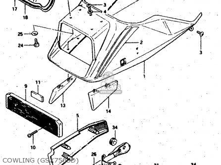 COWLING (GSX750SD) - GSX750S 1983 (D) (E01 E02 E04 E06 E18 E21 E22 E24 E25 E30 34 39)