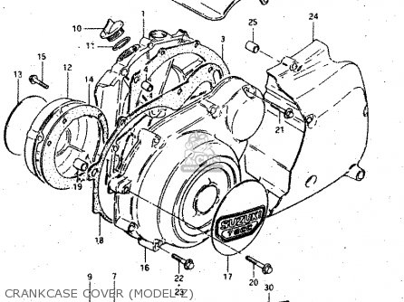 CRANKCASE COVER (MODEL Z) - GSX750S 1983 (D) (E01 E02 E04 E06 E18 E21 E22 E24 E25 E30 34 39)