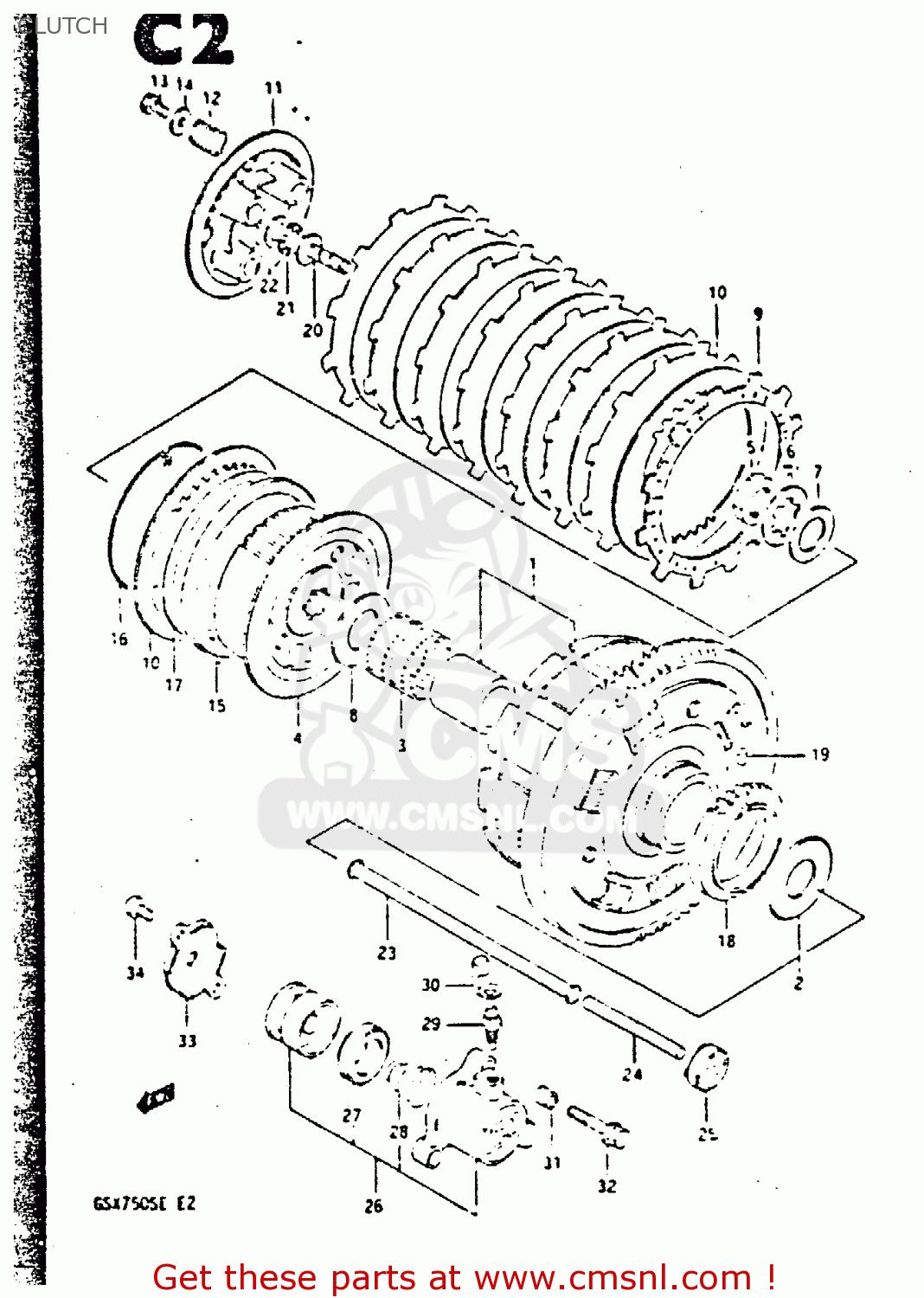 CLUTCH GSX750S 1984 (E) UNITED KINGDOM (E02)