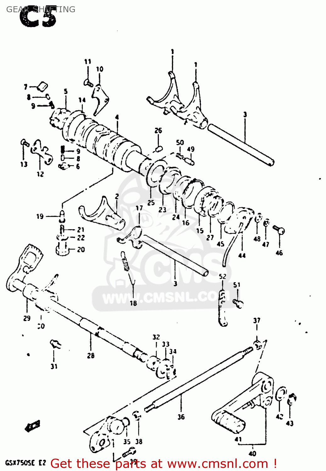 GEAR SHIFTING GSX750S 1984 (E) UNITED KINGDOM (E02)