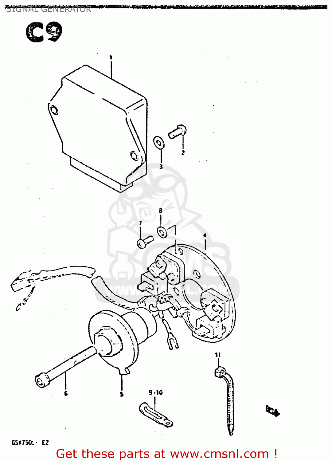 SIGNAL GENERATOR GSX750S 1984 (E) UNITED KINGDOM (E02)
