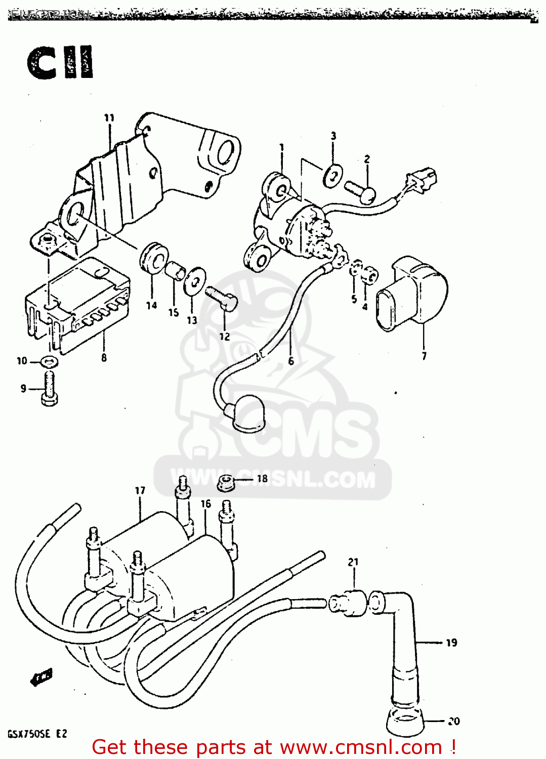 ELECTRICAL GSX750S 1984 (E) UNITED KINGDOM (E02)