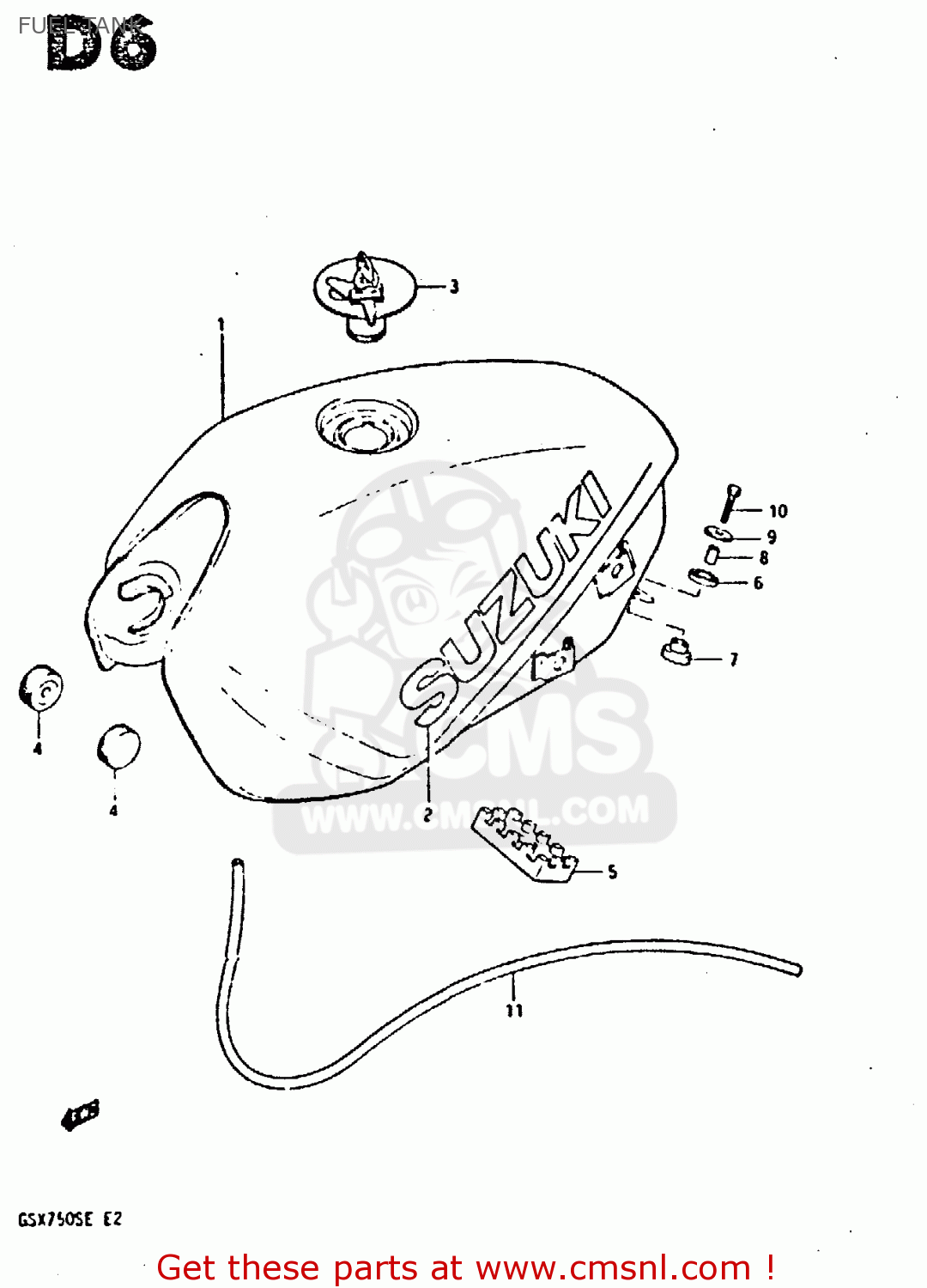 FUEL TANK GSX750S 1984 (E) UNITED KINGDOM (E02)