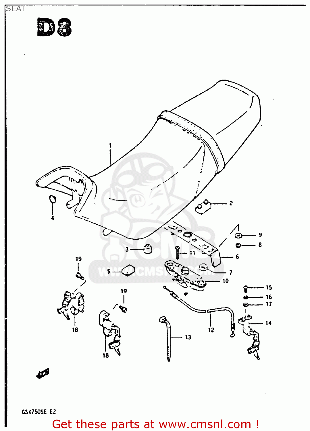 SEAT GSX750S 1984 (E) UNITED KINGDOM (E02)