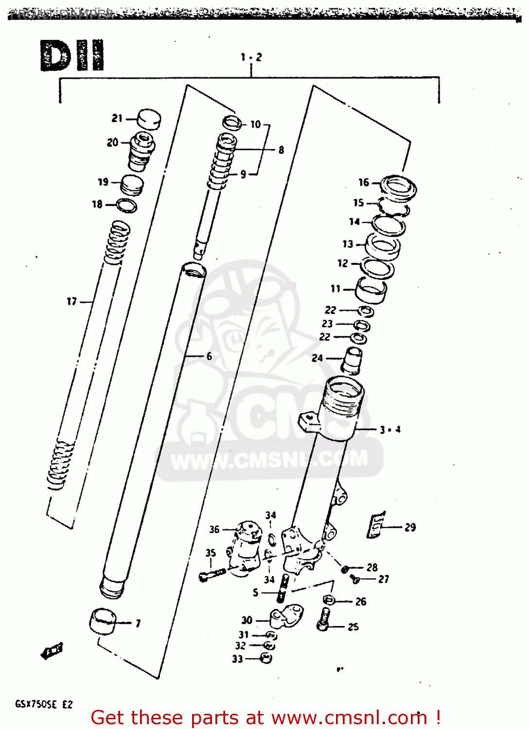 FRONT DAMPER GSX750S 1984 (E) UNITED KINGDOM (E02)