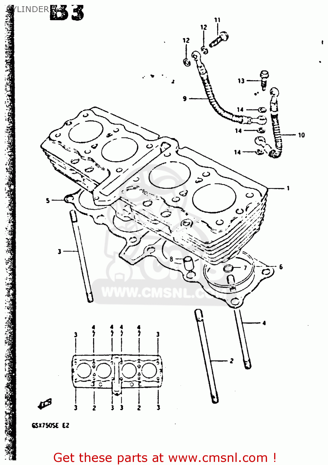 CYLINDER GSX750S 1984 (E) UNITED KINGDOM (E02)