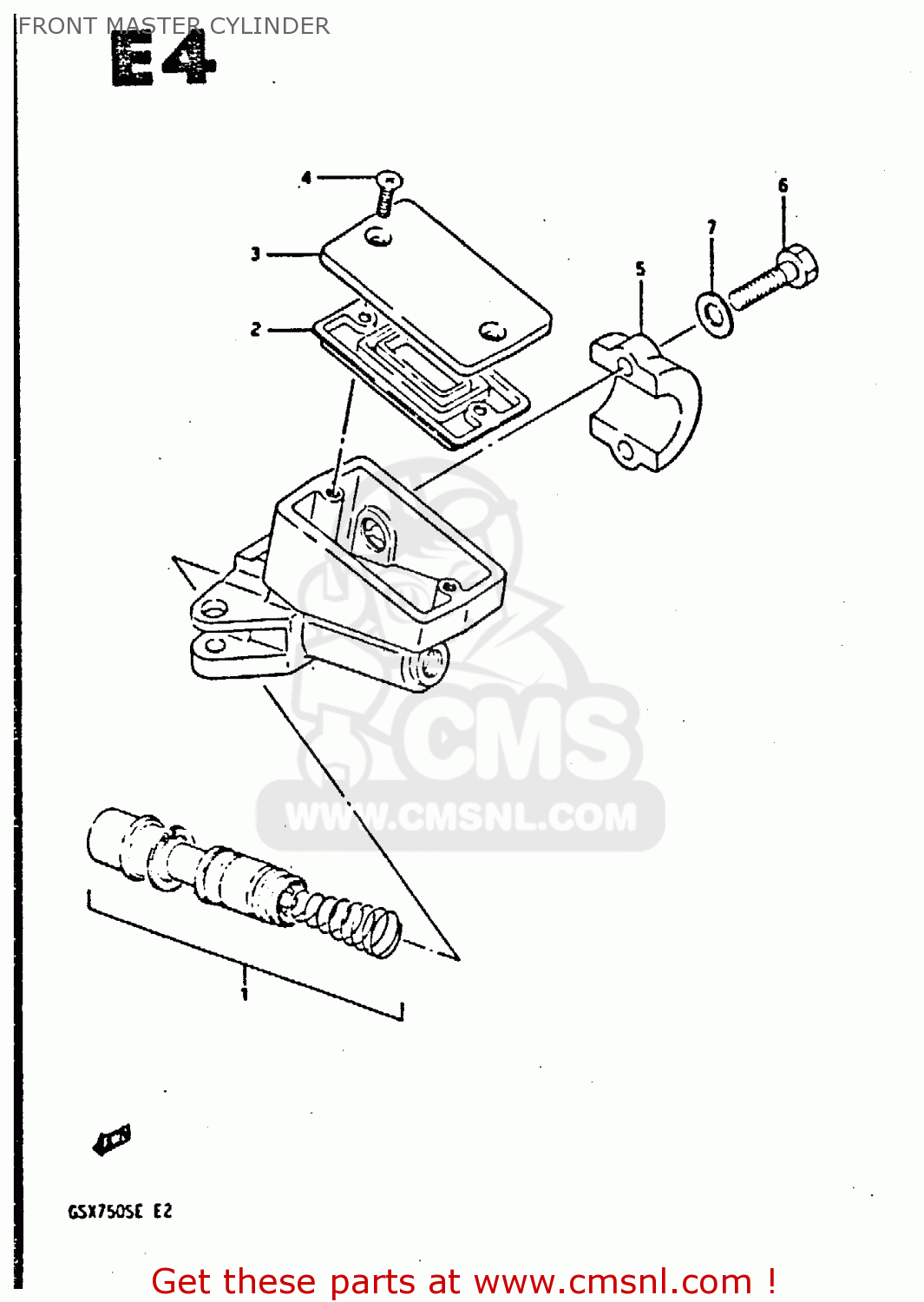 FRONT MASTER CYLINDER GSX750S 1984 (E) UNITED KINGDOM (E02)