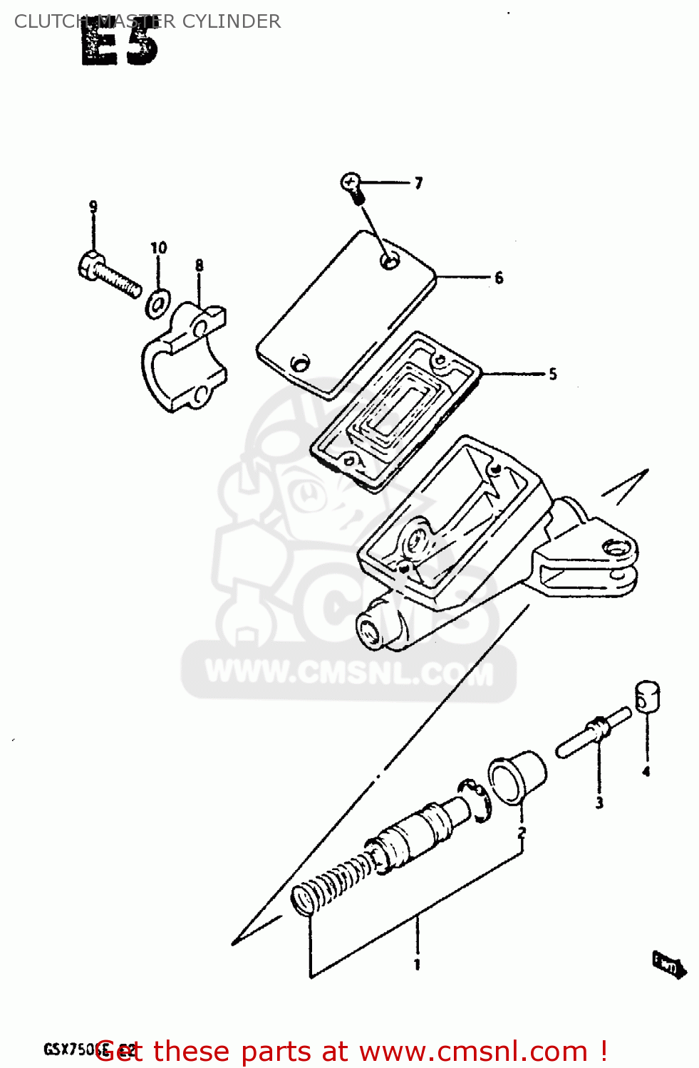 CLUTCH MASTER CYLINDER GSX750S 1984 (E) UNITED KINGDOM (E02)