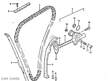 CAM CHAIN - GSX750S 1984 (E) UNITED KINGDOM (E02)