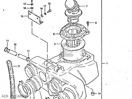AIR CLEANER - GSX750S 1984 (E) UNITED KINGDOM (E02)