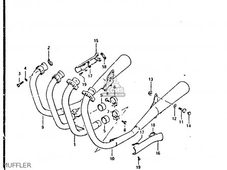 MUFFLER - GSX750S 1984 (E) UNITED KINGDOM (E02)