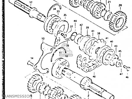 TRANSMISSION - GSX750S 1984 (E) UNITED KINGDOM (E02)