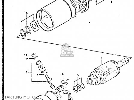 STARTING MOTOR - GSX750S 1984 (E) UNITED KINGDOM (E02)