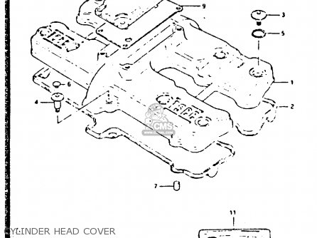 CYLINDER HEAD COVER - GSX750S 1984 (E) UNITED KINGDOM (E02)