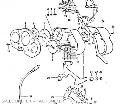 SPEEDOMETER - TACHOMETER - GSX750S 1984 (E) UNITED KINGDOM (E02)