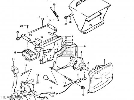 HEADLAMP - GSX750S 1984 (E) UNITED KINGDOM (E02)