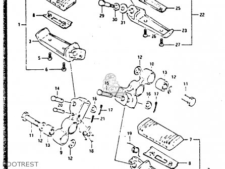 FOOTREST - GSX750S 1984 (E) UNITED KINGDOM (E02)