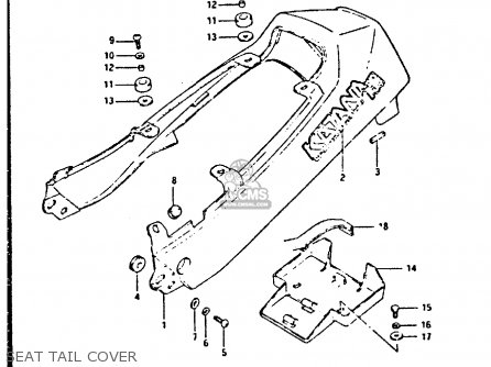 SEAT TAIL COVER - GSX750S 1984 (E) UNITED KINGDOM (E02)